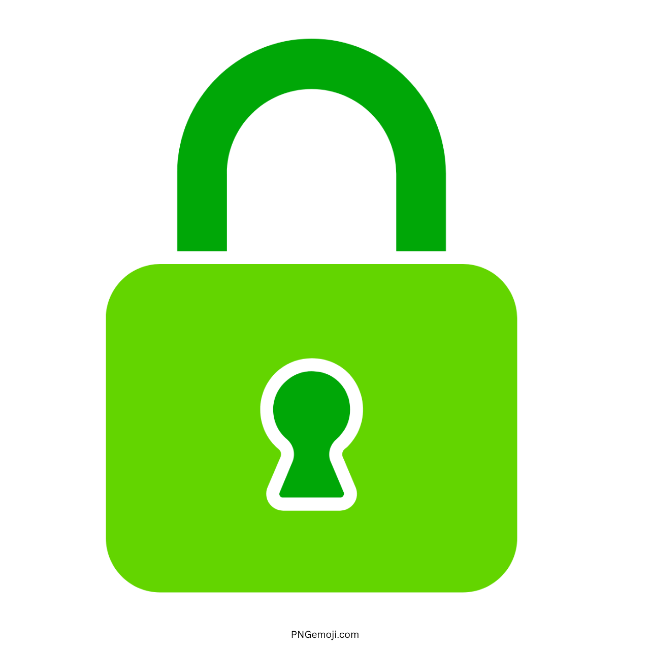 3D green lock emoji icon with secure padlock and privacy symbol for digital safety