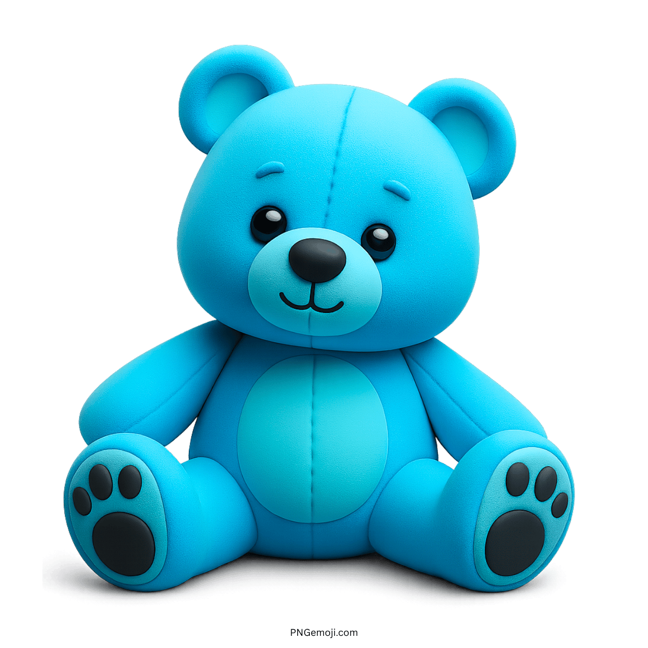Light blue 3D teddy bear emoji with soft plush body and smiling face
