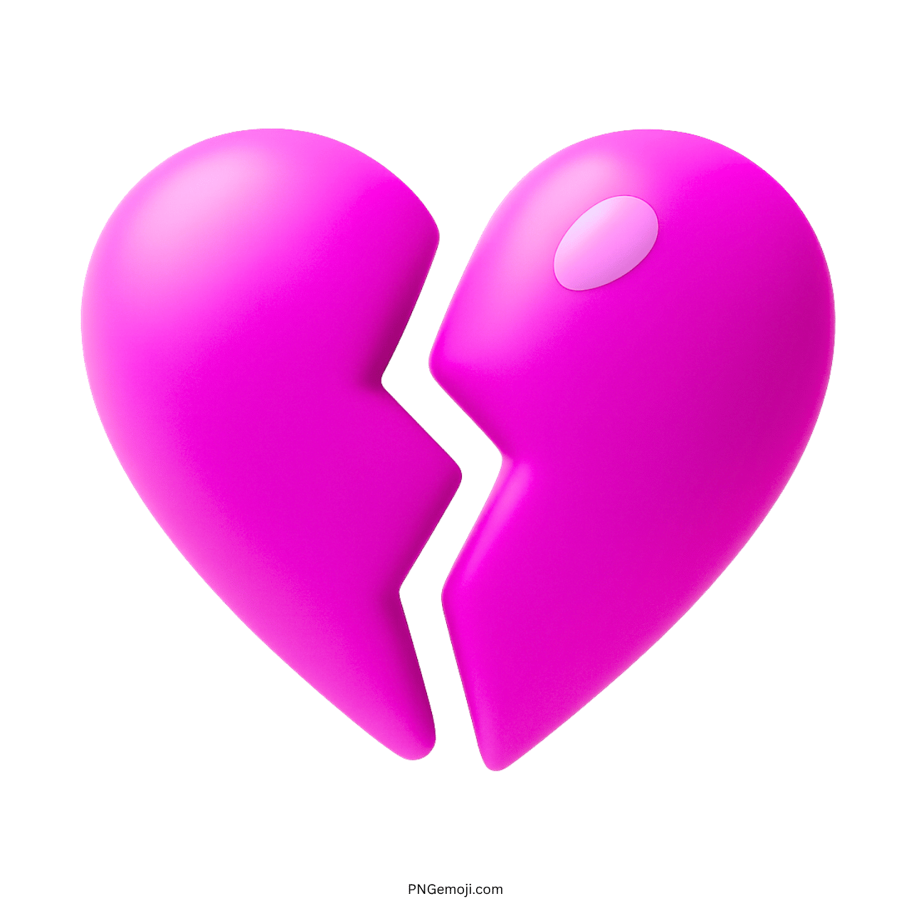 3D pink heart break emoji expressing emotional pain, lost love, and relationship sadness