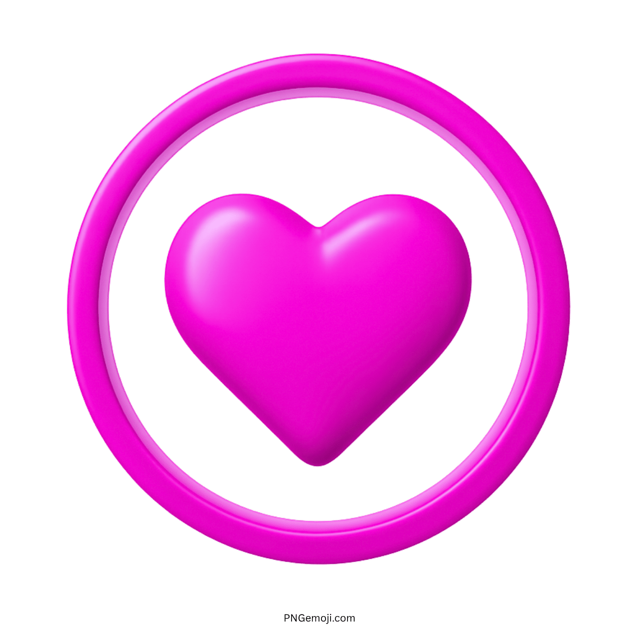 3D pink heart emoji symbol representing caring, affection, love, and emotional warmth