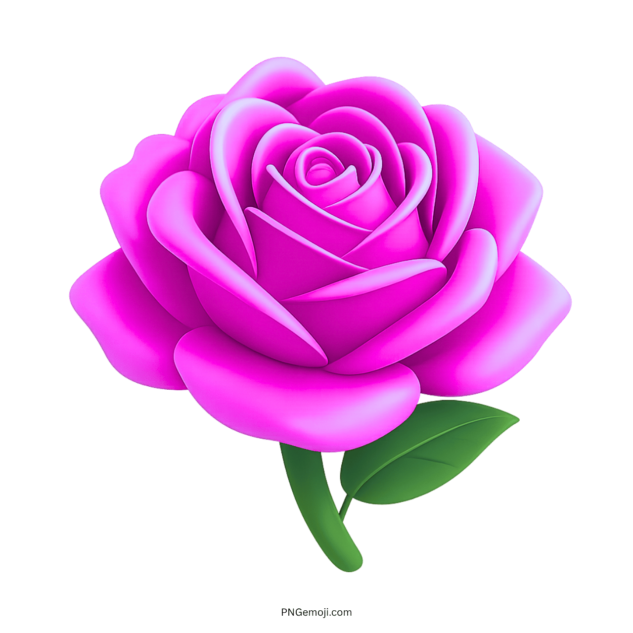 3D Pink Rose PNG with vibrant and realistic design
