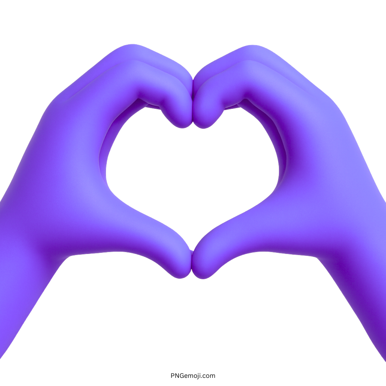 3D purple hands forming heart shape representing love, creativity, and emotional support emoji