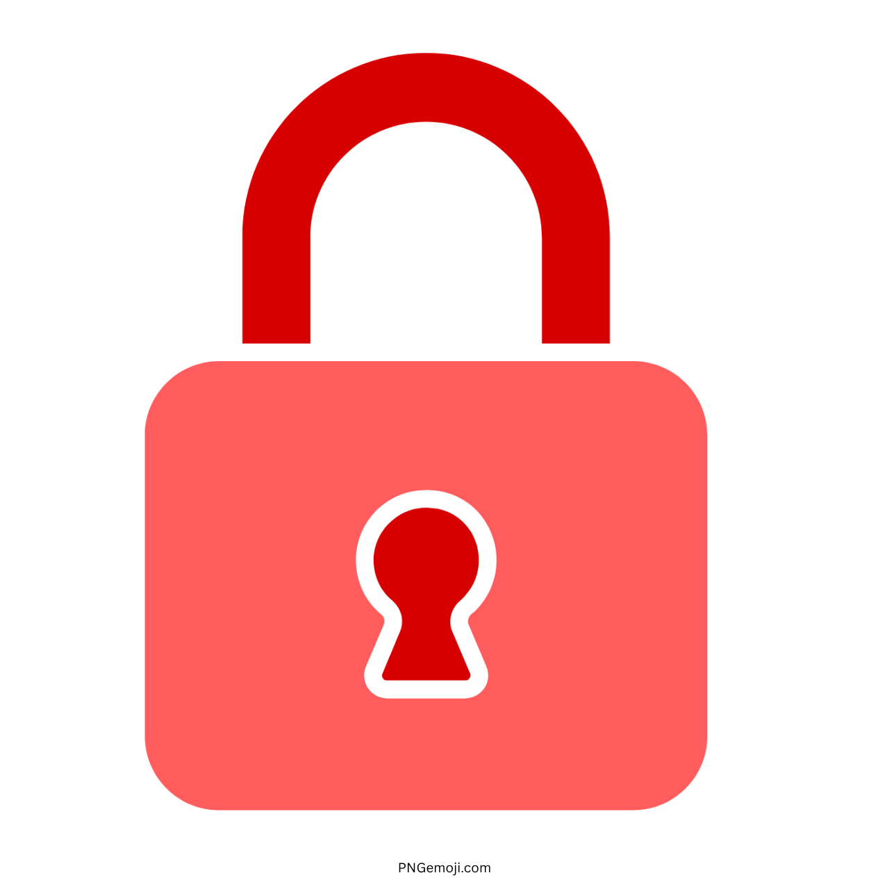 3D red lock emoji icon representing access warning, locked content, or digital security