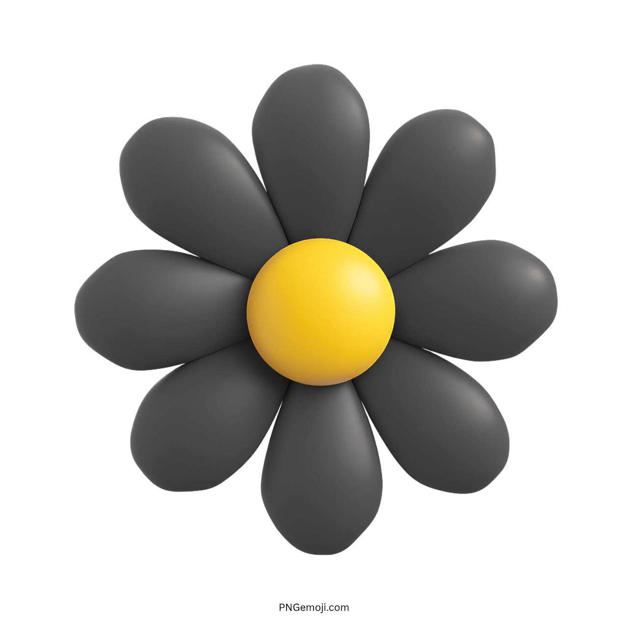  Elegant black and yellow daisy flower clipart with smooth petals and bright center