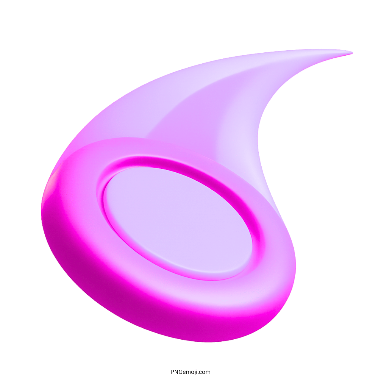 3D purple flying disc emoji with sleek, modern design and transparent background