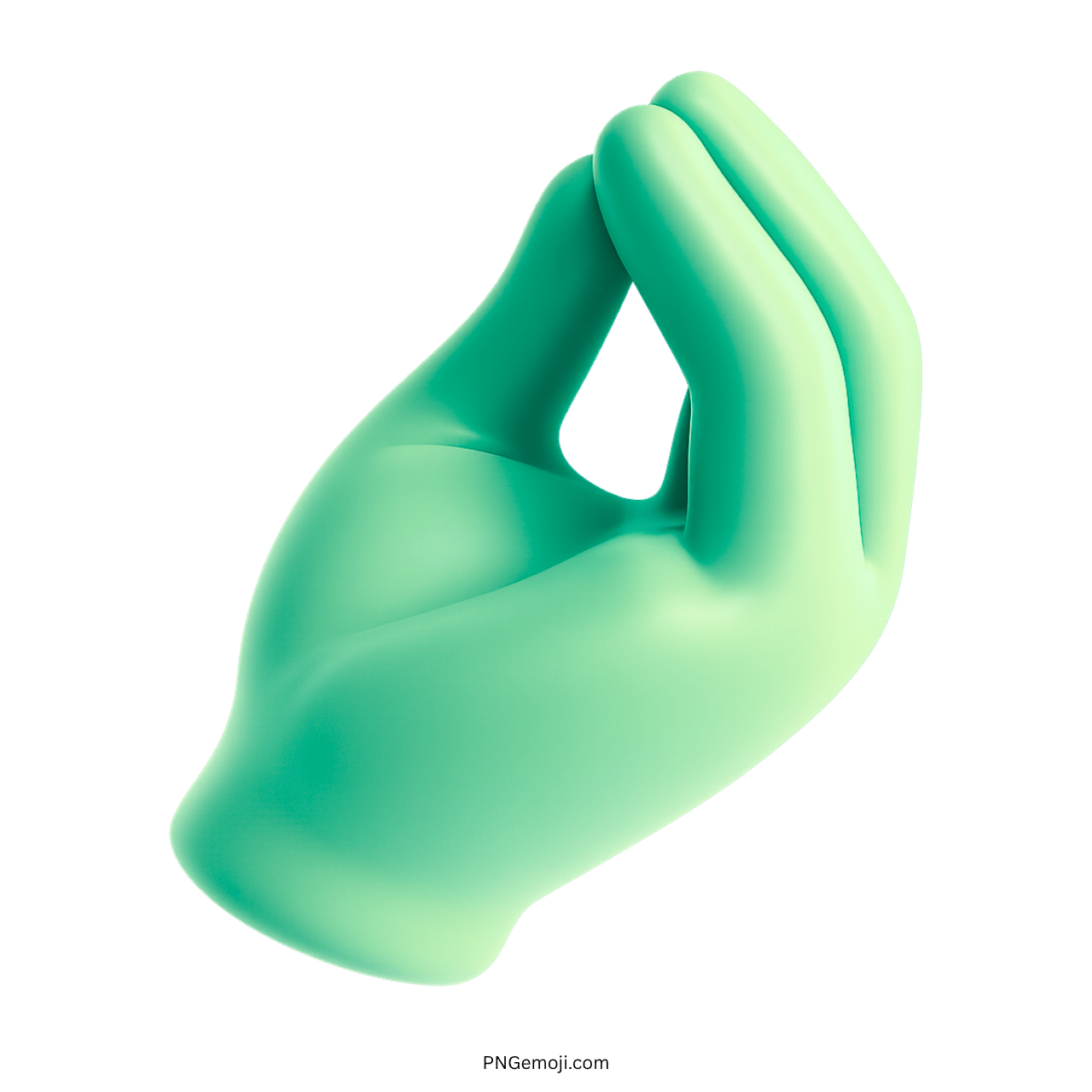 Green 3D Italian hand emoji showing expressive gesture with bold modern design
