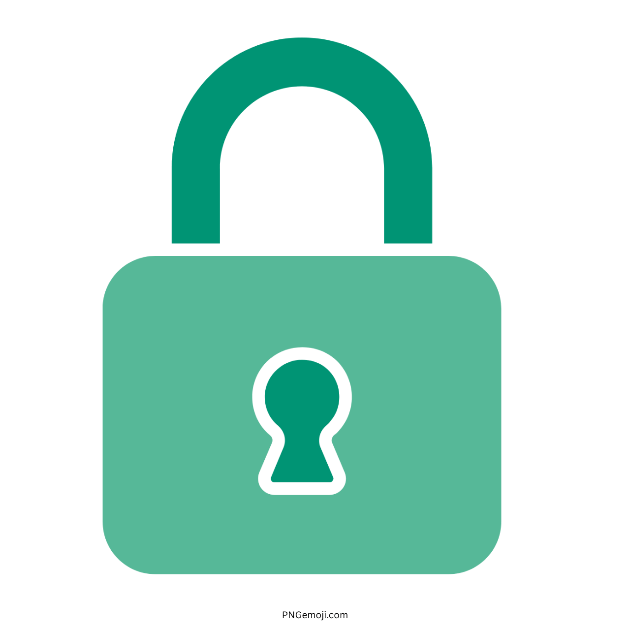 Green lock emoji icon symbolizing secure access, encryption, data protection, and online privacy