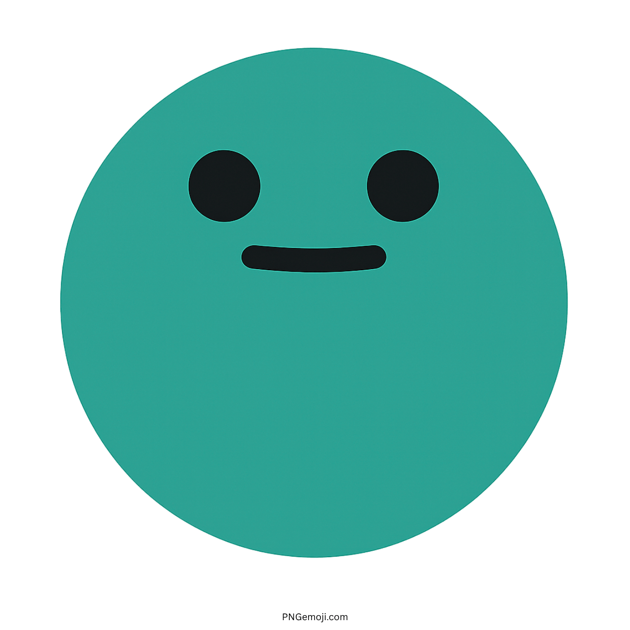 Green smile TikTok emoji with minimal cute face design and transparent background PNG