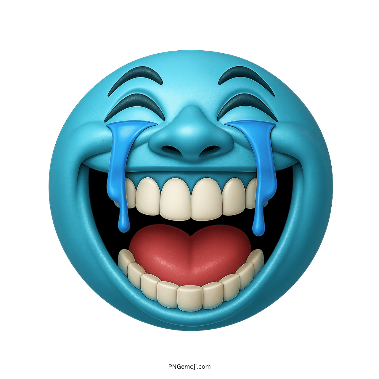 Laughing emoji with tears of joy and heart-shaped tongue showing happiness