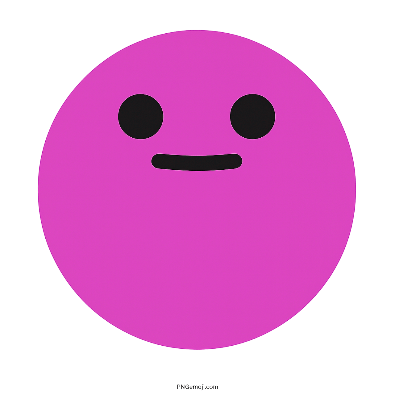 Pink smile TikTok emoji with minimal cute face design and transparent background PNG