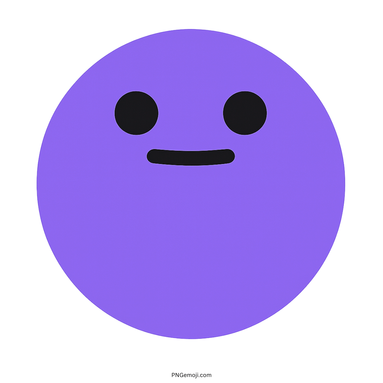 Purple smile TikTok emoji with minimal cute face design and transparent background PNG
