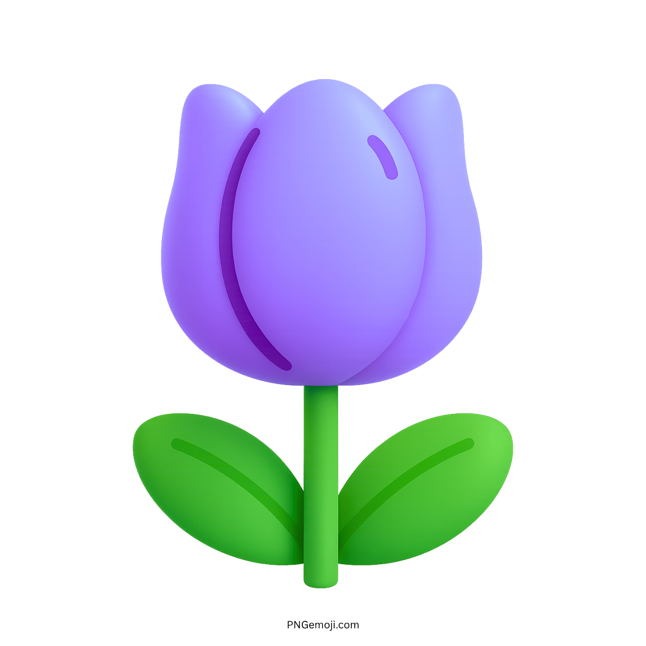 Purple Tulip Flower Illustration PNG with Smooth Design