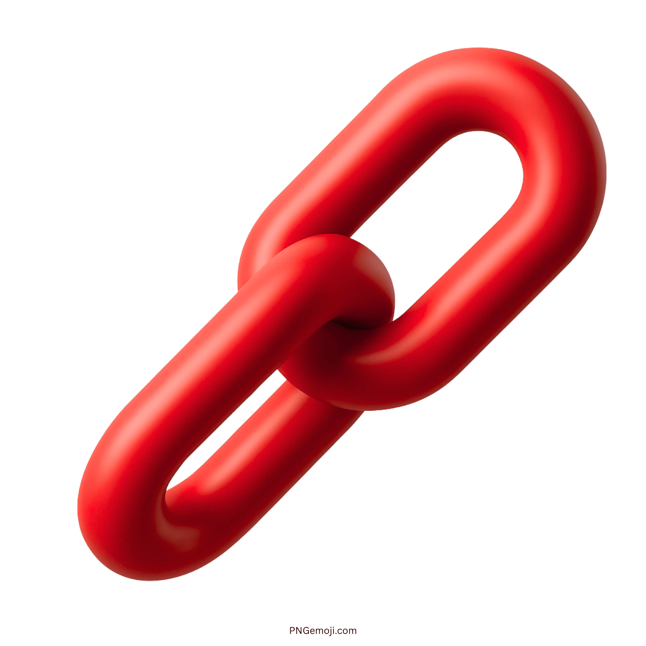 Red 3D chain link emoji symbolizing strong connection, alert, or hyperlink icon
