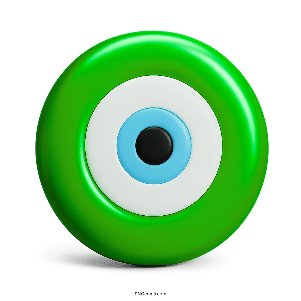 3D white Nazar amulet emoji with blue evil eye charm and spiritual protection design