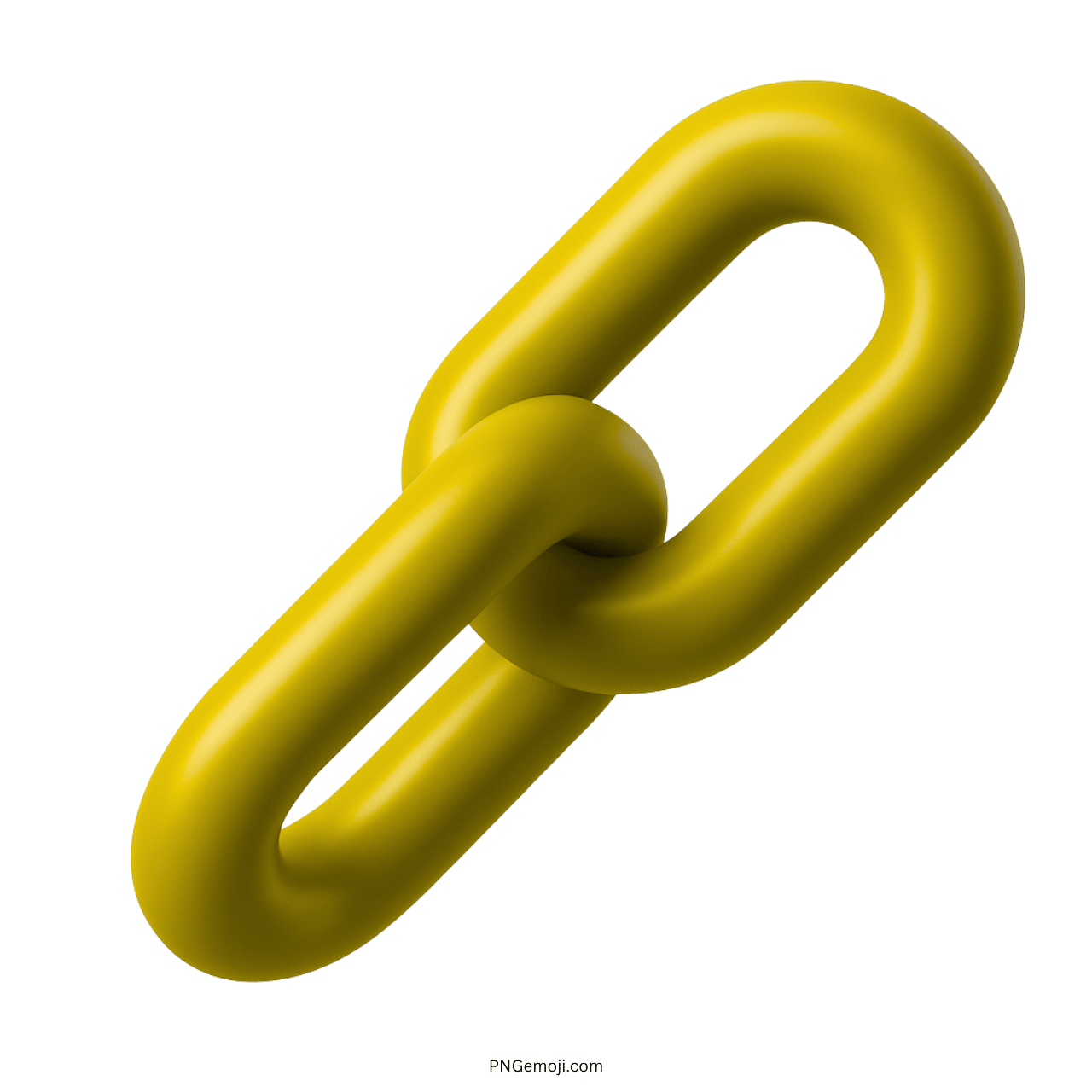 Bright yellow 3D link emoji icon showing chain, hyperlink, or connection concept