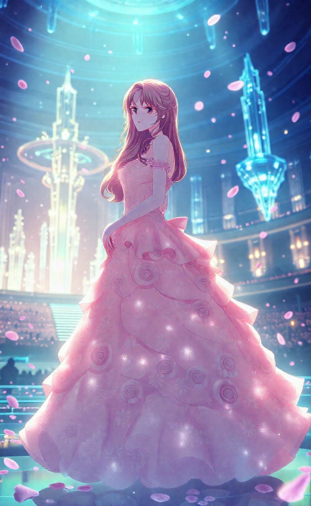 Belle Ryu to Sobakasu no Hime anime princess in pink gown wallpaper image