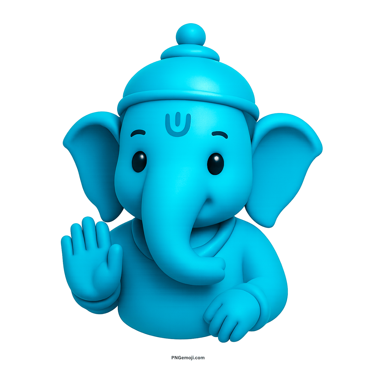 3D blue Ganesh Ji PNG with transparent background free HD download