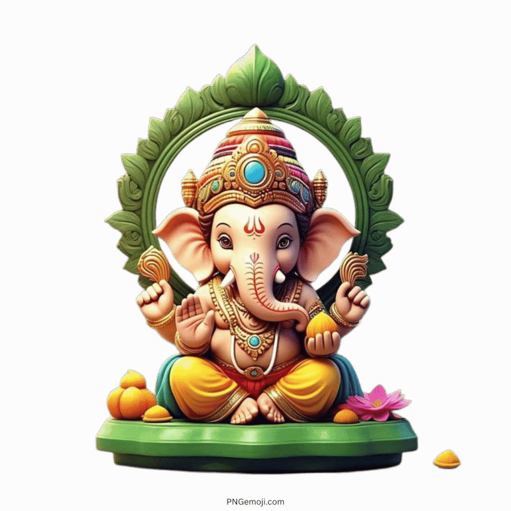 Lord Ganesha Sumukha Ekadanta Vinayaka Gajanana clipart with transparent background