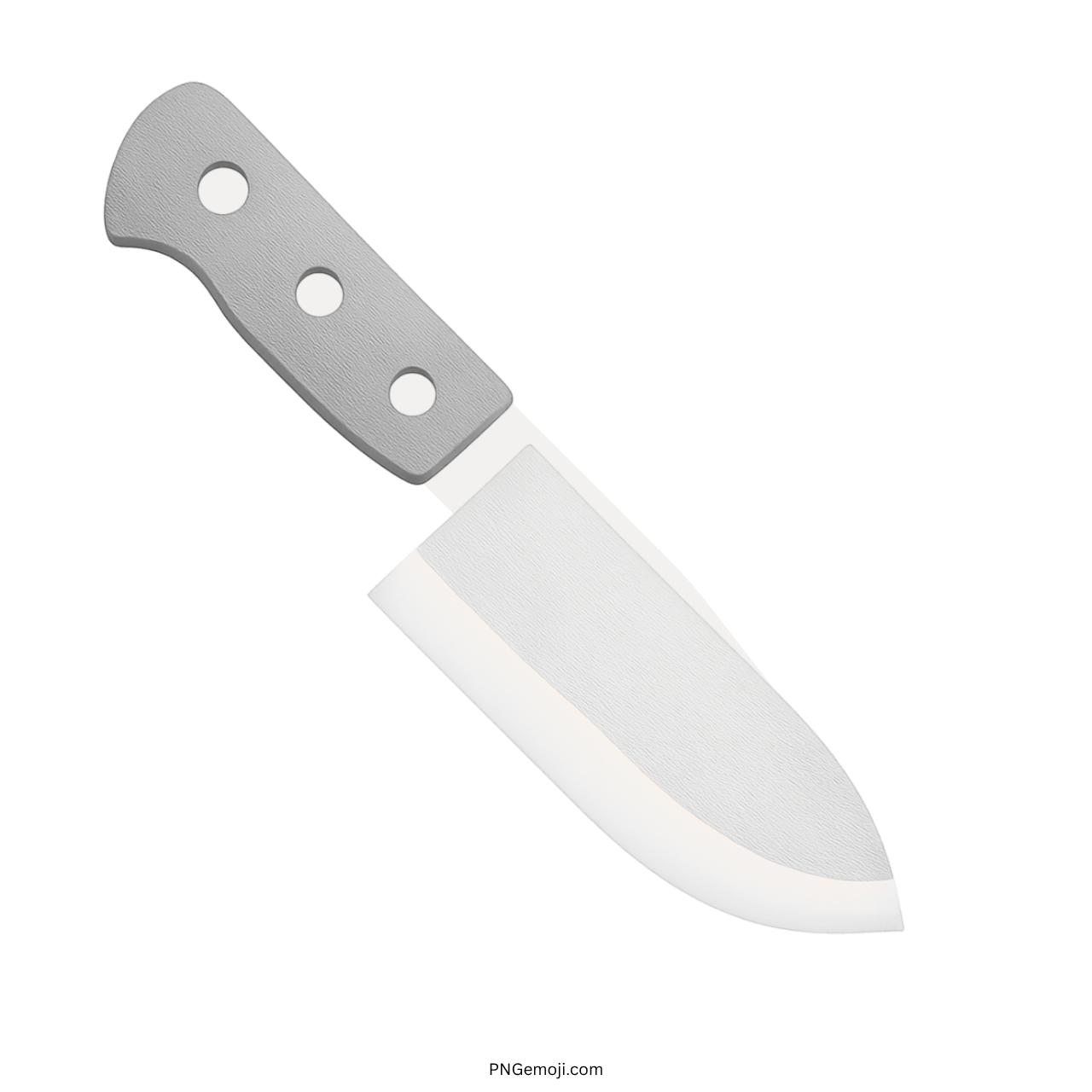 Realistic 3D chef knife emoji with metallic blade and gray handle