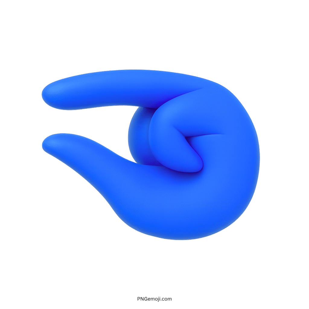 Small blue hand emoji with a pinching gesture