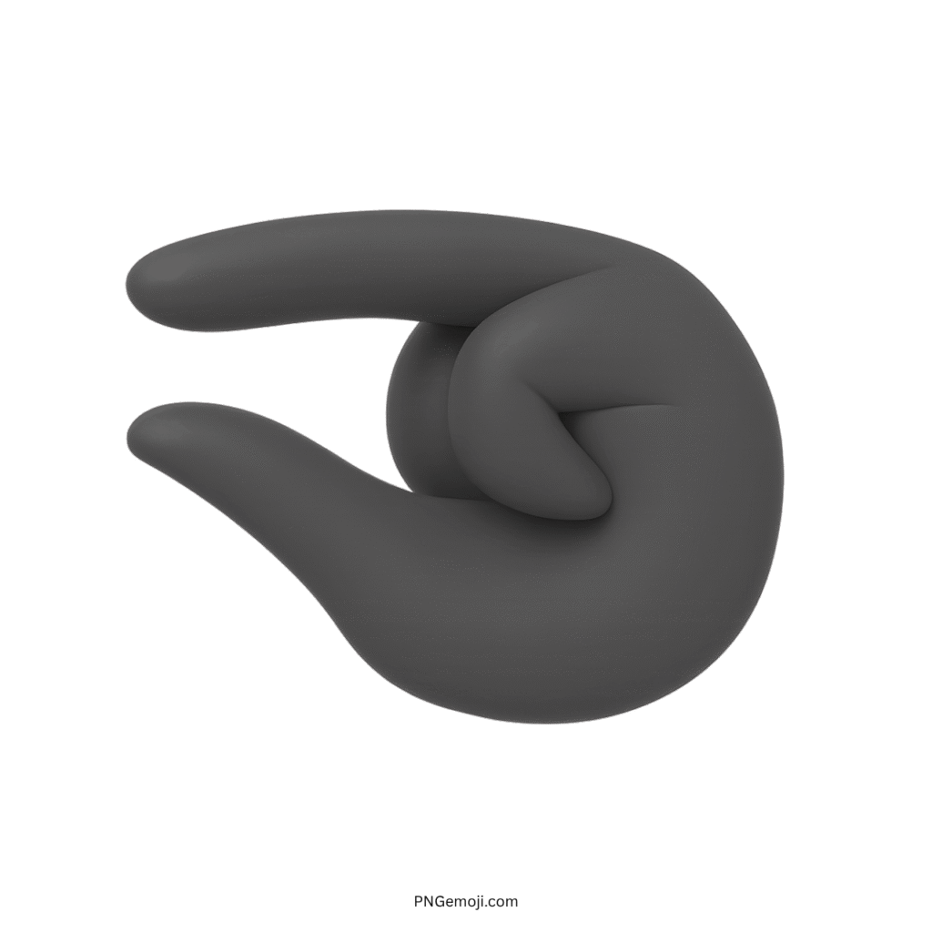 Small grey hand emoji with a pinching gesture