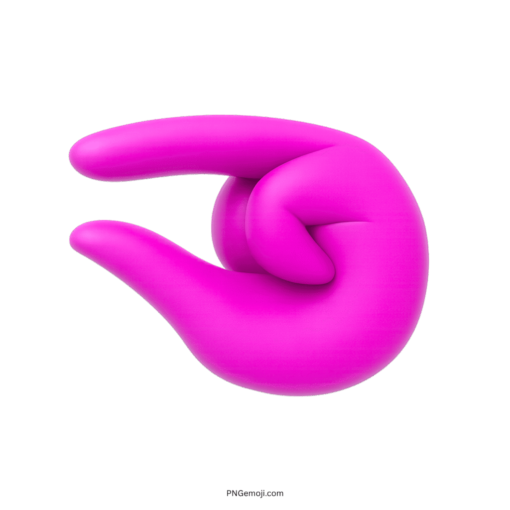 Small pink hand emoji with a cute, tiny gesture