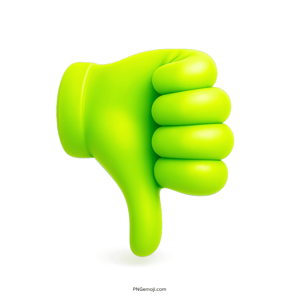  Green 3D thumbs down emoji expressing disapproval