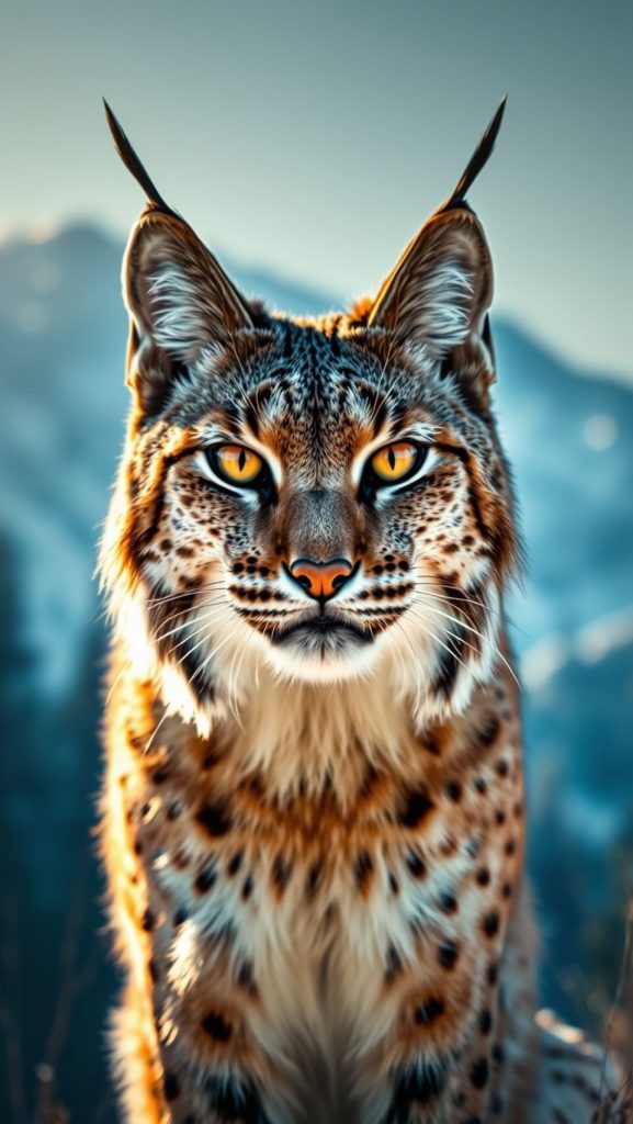 Close-up of majestic lynx in natural habitat with stunning high-resolution details