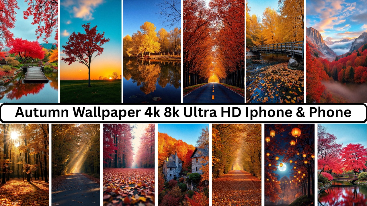 Autumn forest and nature wallpapers in 4k 8k ultra HD for iPhone and Android