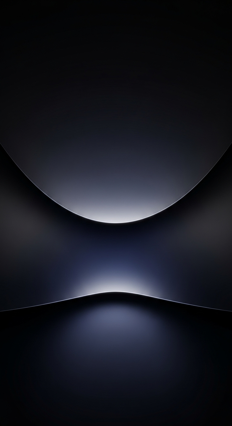 Dark iPhone wallpaper with elegant minimal gradient design and smooth abstract curves in HD