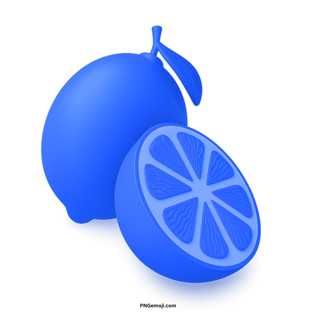 3D lime emoji illustration showing whole fruit and half-sliced citrus design