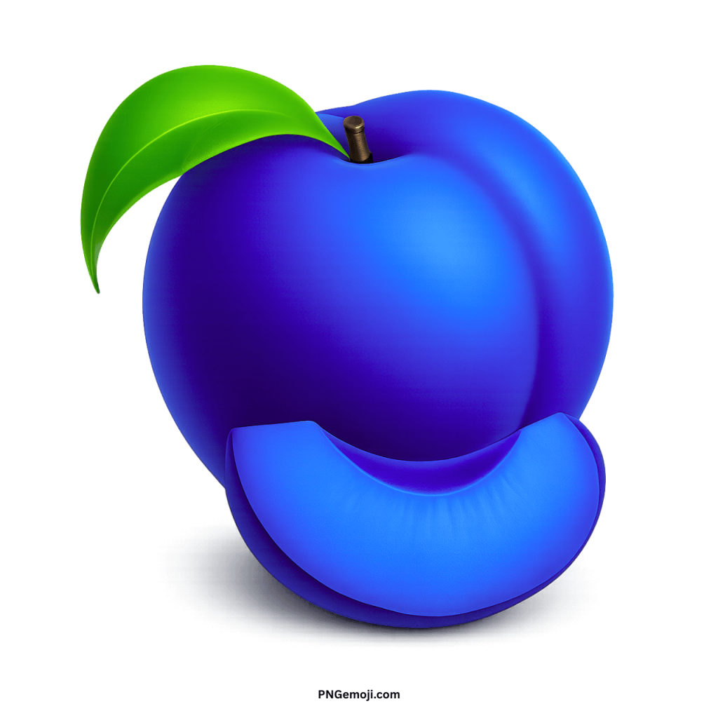 Ripe, juicy peach fruit with green leaf, isolated on a black background, healthy snack.