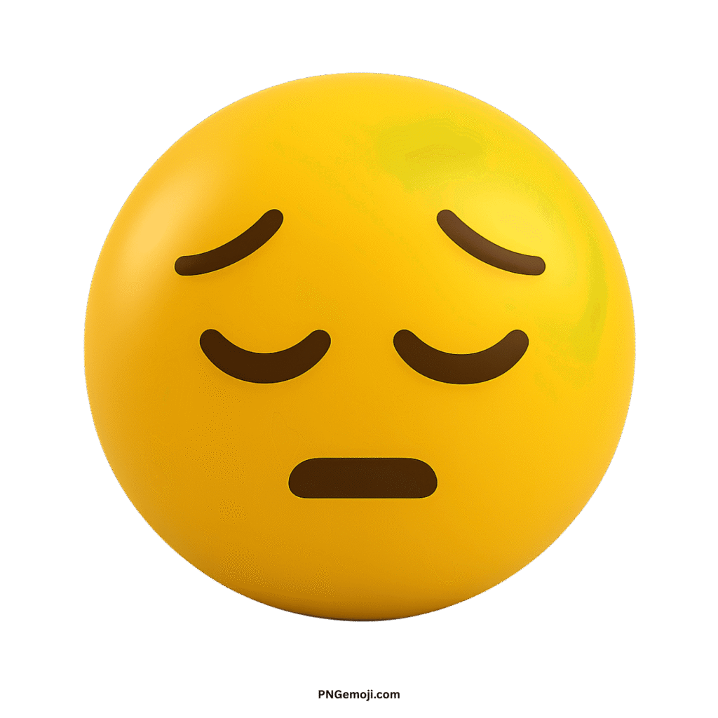  Pensive yellow emoji with closed eyes and a flat mouth, conveying sadness or deep thought.