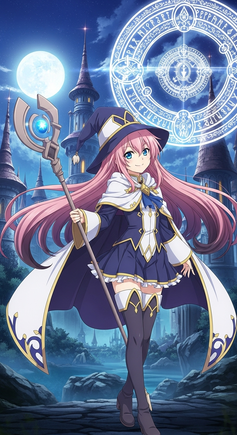 She Professed Herself Pupil of the Wise Man anime magical girl wallpaper